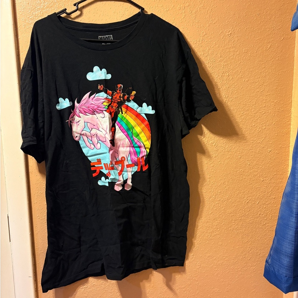 Marvel Black Tee with Colorful Graphic